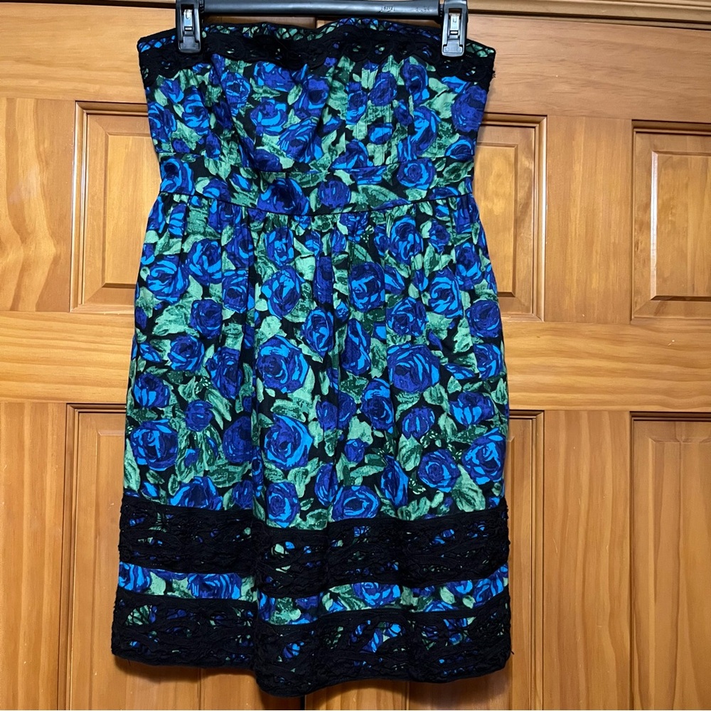 Kimchi Blue Strapless Sweetheart Sundress Blue